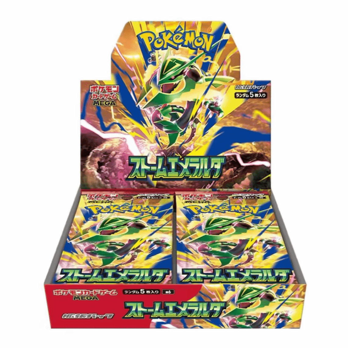 Factory-sealed Pokémon MEGA Storm Emeralda booster box